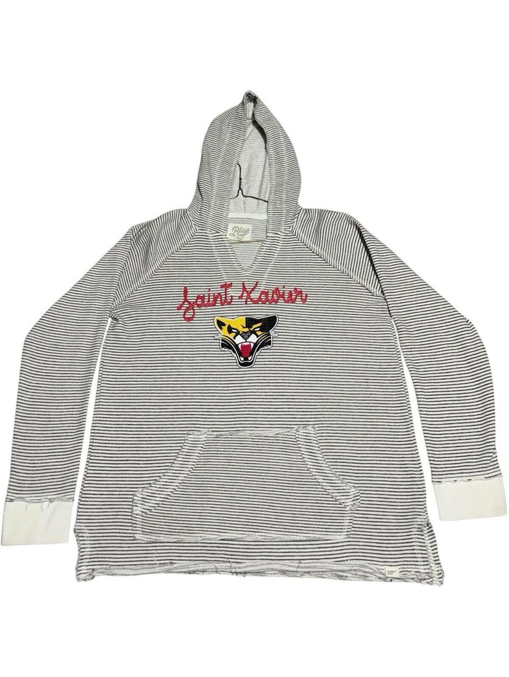 Vintage St Saint Xavier University Embroidery Graphic Hoodie Logo Cougar College